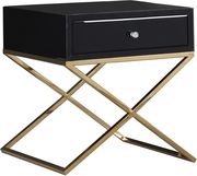 Criss-cross base gold/black nightstand / side table by Meridian additional picture 2