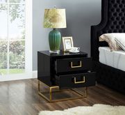 Black/gold modern nightstand/side table by Meridian additional picture 2
