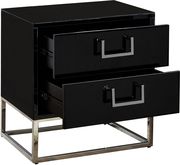 Black/chrome modern nightstand/side table by Meridian additional picture 3