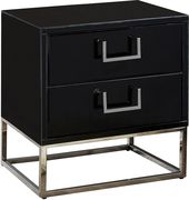 Black/chrome modern nightstand/side table by Meridian additional picture 4