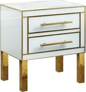 Contemporary white/gold gloss nightstand/side table by Meridian additional picture 3