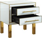 Contemporary white/gold gloss nightstand/side table by Meridian additional picture 4