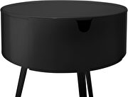 Black contemporary round side table / nightstand by Meridian additional picture 3
