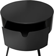 Black contemporary round side table / nightstand by Meridian additional picture 4