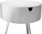 White contemporary round side table / nightstand by Meridian additional picture 2