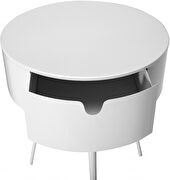White contemporary round side table / nightstand by Meridian additional picture 3
