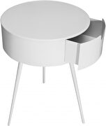 White contemporary round side table / nightstand by Meridian additional picture 4