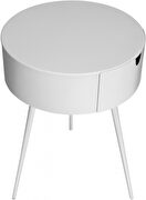 White contemporary round side table / nightstand by Meridian additional picture 5