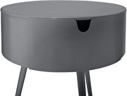 Gray contemporary round side table / nightstand by Meridian additional picture 3