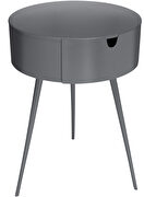 Gray contemporary round side table / nightstand by Meridian additional picture 6