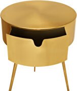 Gold contemporary round side table / nightstand by Meridian additional picture 2