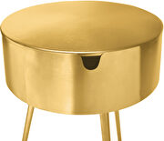 Gold contemporary round side table / nightstand by Meridian additional picture 3