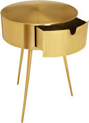 Gold contemporary round side table / nightstand by Meridian additional picture 4