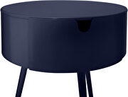 Navy contemporary round side table / nightstand by Meridian additional picture 3