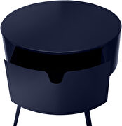 Navy contemporary round side table / nightstand by Meridian additional picture 4