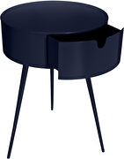 Navy contemporary round side table / nightstand by Meridian additional picture 5