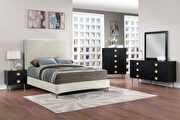 Contemporary black stylish chest w/ golden legs by Meridian additional picture 2