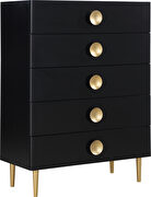 Contemporary black stylish chest w/ golden legs by Meridian additional picture 3
