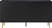 Contemporary black stylish dresser w/ golden legs by Meridian additional picture 7
