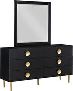 Contemporary black stylish dresser w/ golden legs by Meridian additional picture 10