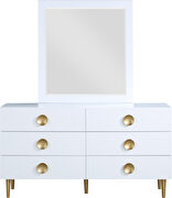 Contemporary white stylish dresser w/ golden legs by Meridian additional picture 4