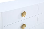 Contemporary white stylish dresser w/ golden legs by Meridian additional picture 9