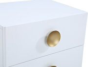 White golden legs / handles contemporary nightstand by Meridian additional picture 7