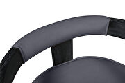 Rounded back / dark gray dining chair by Meridian additional picture 2