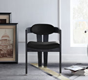 Black velvet contemporary dining chair by Meridian additional picture 3