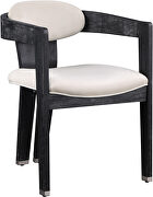 Cream velvet contemporary dining chair by Meridian additional picture 7