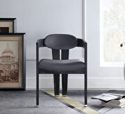 Gray velvet contemporary dining chair by Meridian additional picture 3