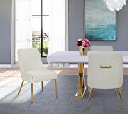 Stylish velvet dining chair pair additional photo 2 of 6
