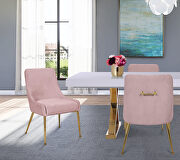 Stylish velvet dining chair pair by Meridian additional picture 2