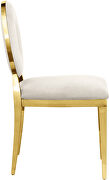 Velvet / gold glam contemporary style dining chair by Meridian additional picture 3