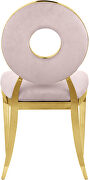 Velvet / gold glam contemporary style dining chair by Meridian additional picture 2