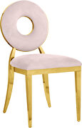 Velvet / gold glam contemporary style dining chair by Meridian additional picture 4