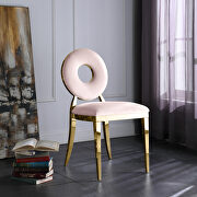 Velvet / gold glam contemporary style dining chair by Meridian additional picture 7