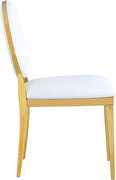 Faux leather / gold glam contemporary style dining chair by Meridian additional picture 3