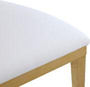 Vegan leather / gold glam contemporary style dining chair by Meridian additional picture 6
