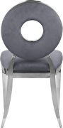 Velvet / gold glam contemporary style dining chair by Meridian additional picture 6