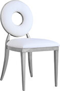 Vegan leather / gold glam contemporary style dining chair by Meridian additional picture 6