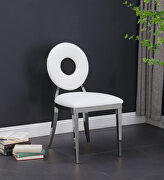 Vegan leather / gold glam contemporary style dining chair by Meridian additional picture 7