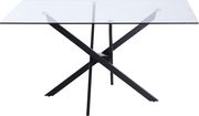 Black x-crossed base / glass top dining table by Meridian additional picture 4