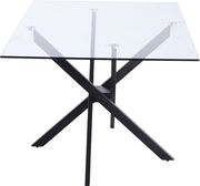 Black x-crossed base / glass top dining table by Meridian additional picture 5