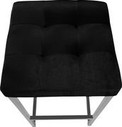 Black velvet / chrome metal legs bar stool by Meridian additional picture 2