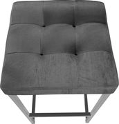 Gray velvet / chrome metal legs bar stool by Meridian additional picture 2