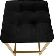 Black velvet / gold metal legs bar stool additional photo 2 of 4