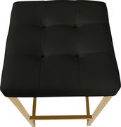 Black pvc leather / gold metal legs bar stool by Meridian additional picture 2