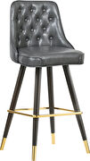Faux leather stylish bar stool by Meridian additional picture 2