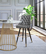 Faux leather stylish bar stool additional photo 3 of 5